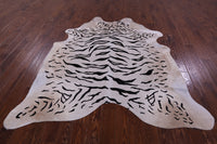 Thumbnail for Tiger Animal Print Natural Cowhide Rug - X-Large 7' 3