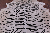 Thumbnail for Tiger Animal Print Natural Cowhide Rug - X-Large 7' 3