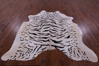 Thumbnail for Tiger Animal Print Natural Cowhide Rug - Large 6' 10