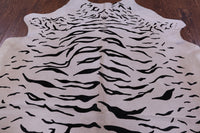 Thumbnail for Tiger Animal Print Natural Cowhide Rug - Large 6' 10