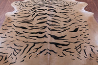 Thumbnail for Tiger Animal Print Natural Cowhide Rug - XX-Large 7' 10