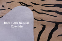 Thumbnail for Tiger Animal Print Natural Cowhide Rug - XX-Large 7' 10