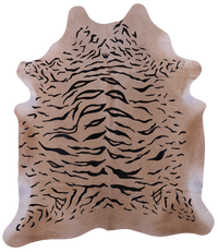 Thumbnail for Tiger Animal Print Natural Cowhide Rug - XX-Large 7' 10