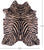 Zebra Animal Print Natural Cowhide Rug - X-Large 7' 3"H x 6' 3"W