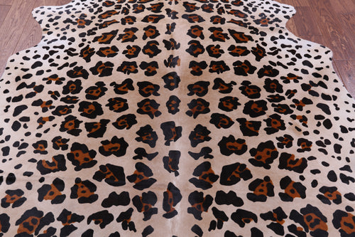 Jaguar Animal Print Natural Cowhide Rug - X-Large 7' 1