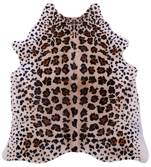 Jaguar Animal Print Natural Cowhide Rug - X-Large 7' 1