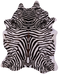 Thumbnail for Zebra Animal Print Natural Cowhide Rug - XX-Large 8' 2