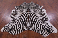 Thumbnail for Zebra Animal Print Natural Cowhide Rug - XX-Large 8' 2