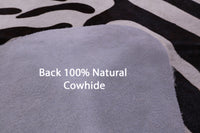 Thumbnail for Zebra Animal Print Natural Cowhide Rug - XX-Large 8' 2