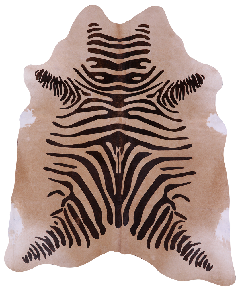 Zebra Animal Print Natural Cowhide Rug - XX-Large 7' 8"H x 6' 3"W
