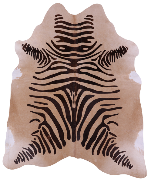 Zebra Animal Print Natural Cowhide Rug - XX-Large 7' 8"H x 6' 3"W