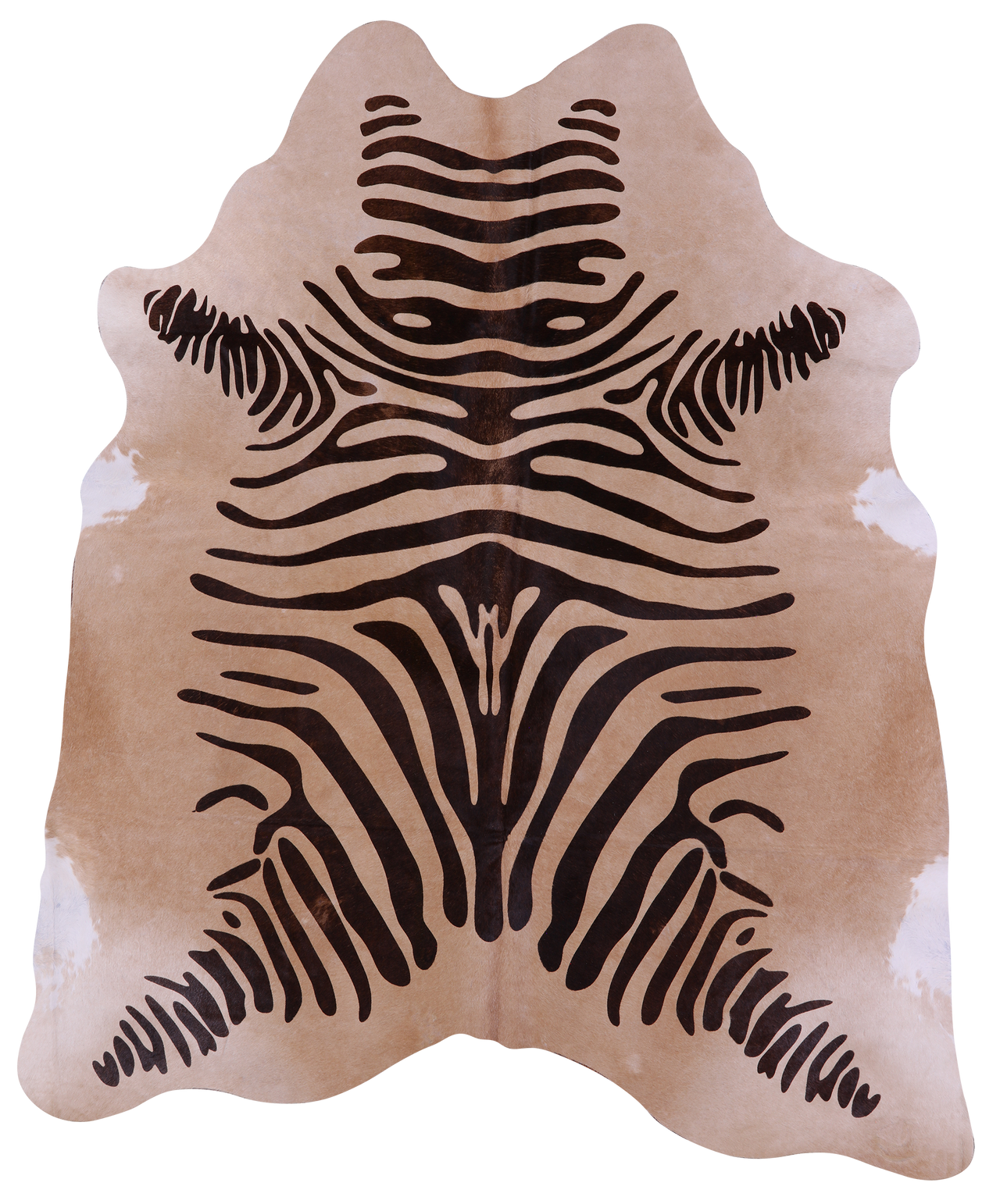 Zebra Animal Print Natural Cowhide Rug - XX-Large 7' 8"H x 6' 3"W