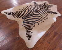 Thumbnail for Zebra Animal Print Natural Cowhide Rug - XX-Large 7' 8