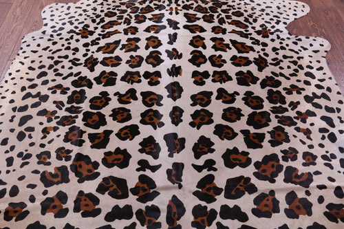 Jaguar Animal Print Natural Cowhide Rug - X-Large 7' 0
