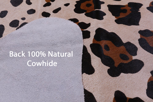 Jaguar Animal Print Natural Cowhide Rug - X-Large 7' 0