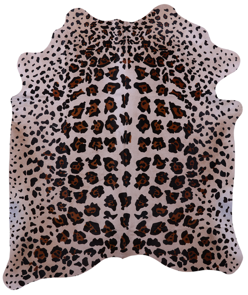 Jaguar Animal Print Natural Cowhide Rug - X-Large 7' 0