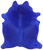 Blue Dyed Natural Cowhide Rug - X-Large 7' 2"H x 6' 0"W