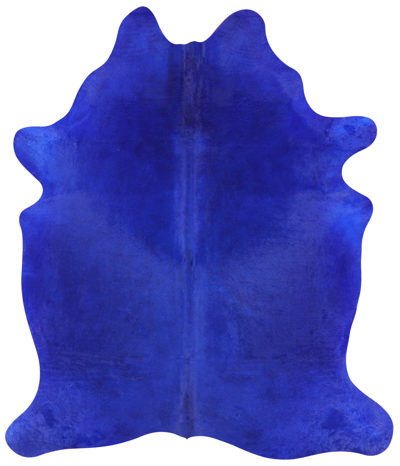 Blue Dyed Natural Cowhide Rug - X-Large 7' 2"H x 6' 0"W