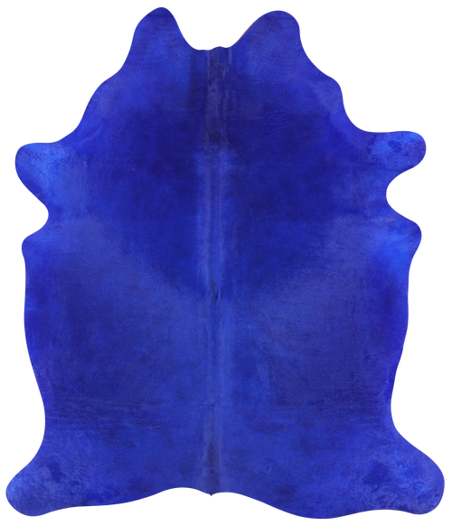 Blue Dyed Natural Cowhide Rug - X-Large 7' 2