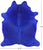 Blue Dyed Natural Cowhide Rug - X-Large 7' 2"H x 6' 0"W