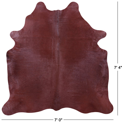 Brown Dyed Natural Cowhide Rug - X-Large 7' 4