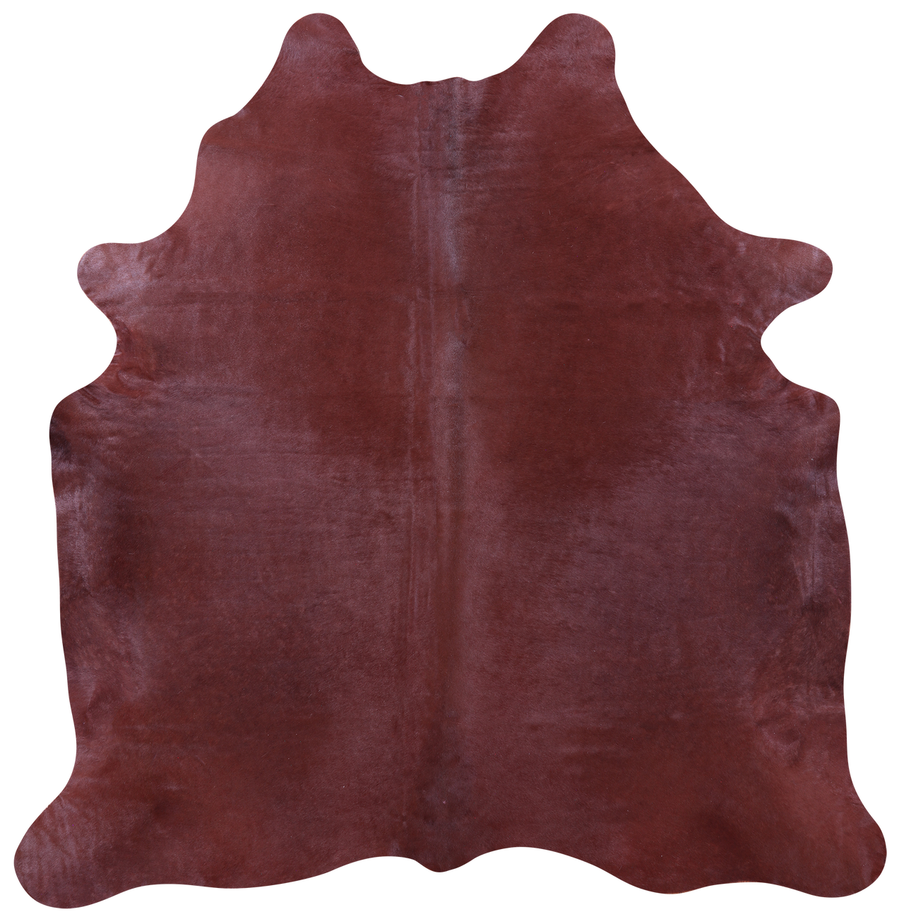 Brown Dyed Natural Cowhide Rug - X-Large 7' 4"H x 7' 0"W