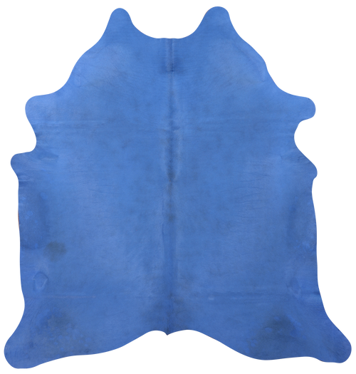 Blue Dyed Natural Cowhide Rug - XX-Large 7' 8