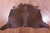 Brown Dyed Natural Cowhide Rug - Large 6' 6"H x 6' 0"W