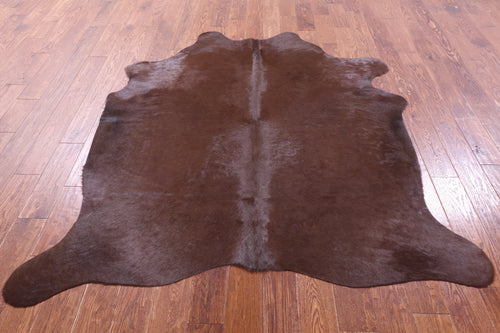 Brown Dyed Natural Cowhide Rug - Large 6' 6