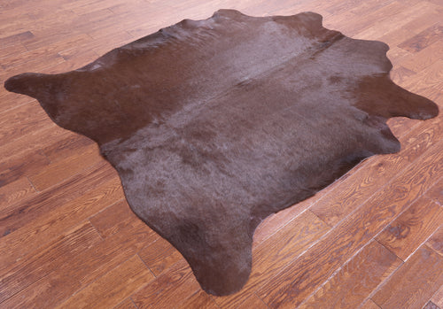 Brown Dyed Natural Cowhide Rug - Large 6' 6