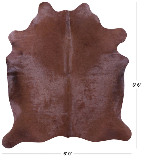 Brown Dyed Natural Cowhide Rug - Large 6' 6