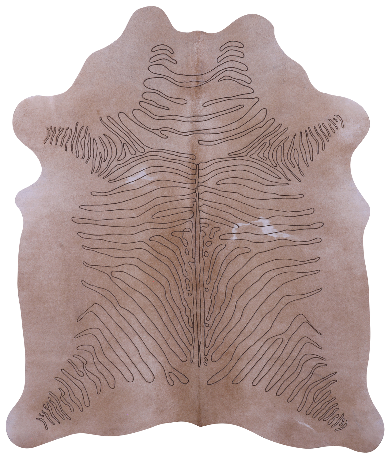 Zebra Animal Print Natural Cowhide Rug - Medium 5' 8"H x 4' 9"W