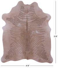 Thumbnail for Zebra Animal Print Natural Cowhide Rug - Medium 5' 8