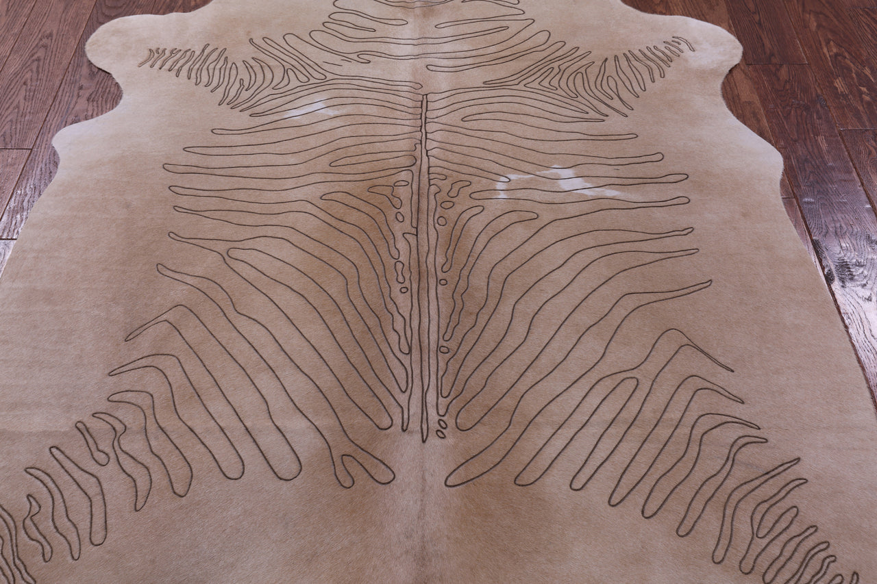 Zebra Animal Print Natural Cowhide Rug - Medium 5' 8"H x 4' 9"W