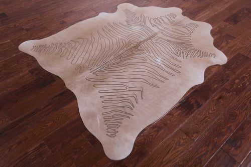 Zebra Animal Print Natural Cowhide Rug - Medium 5' 8