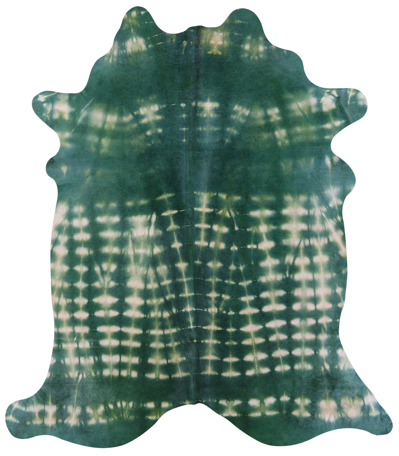 Green Dyed Natural Cowhide Rug - XX-Large 8' 3"H x 7' 2"W