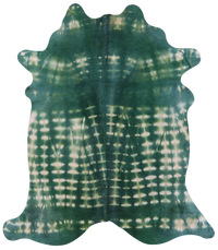 Thumbnail for Green Dyed Natural Cowhide Rug - XX-Large 8' 3