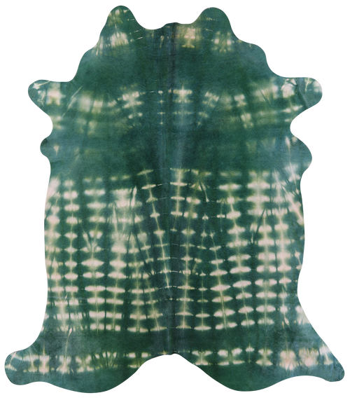 Green Dyed Natural Cowhide Rug - XX-Large 8' 3
