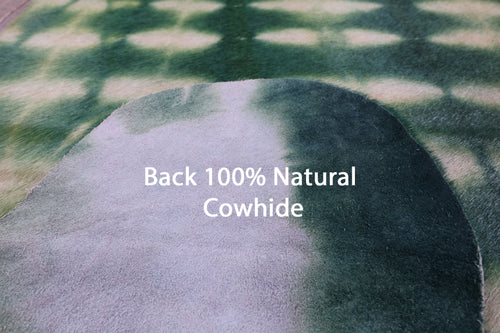 Green Dyed Natural Cowhide Rug - XX-Large 8' 3