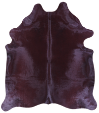 Thumbnail for Burgundy Dyed Natural Cowhide Rug - XX-Large 7' 8