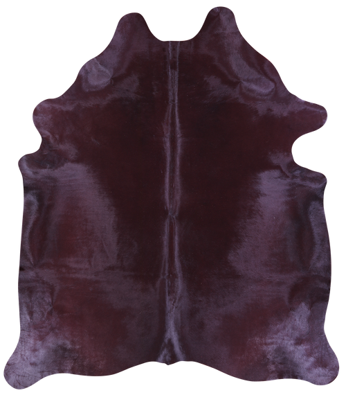 Burgundy Dyed Natural Cowhide Rug - XX-Large 7' 8