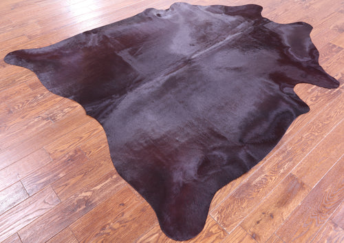 Burgundy Dyed Natural Cowhide Rug - XX-Large 7' 8