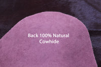 Thumbnail for Burgundy Dyed Natural Cowhide Rug - XX-Large 7' 8