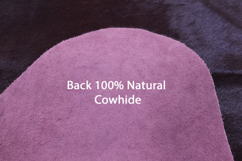 Burgundy Dyed Natural Cowhide Rug - XX-Large 7' 8