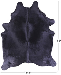 Thumbnail for Black Dyed Natural Cowhide Rug - XX-Large 8' 4