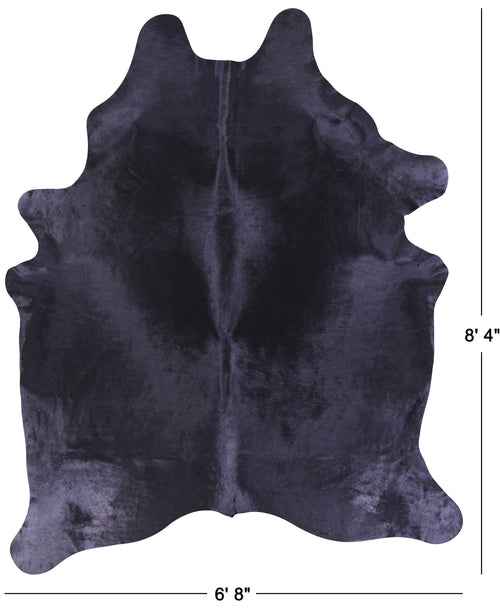 Black Dyed Natural Cowhide Rug - XX-Large 8' 4