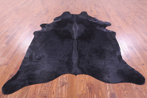 Black Dyed Natural Cowhide Rug - XX-Large 8' 4