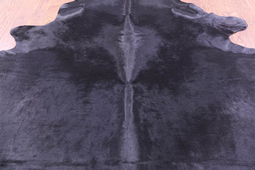 Black Dyed Natural Cowhide Rug - XX-Large 8' 4