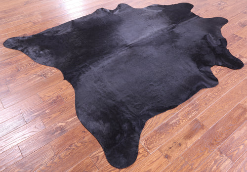 Black Dyed Natural Cowhide Rug - XX-Large 8' 4