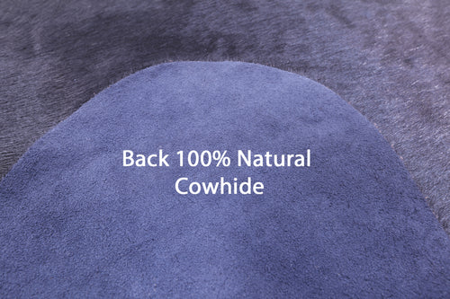 Black Dyed Natural Cowhide Rug - XX-Large 8' 4